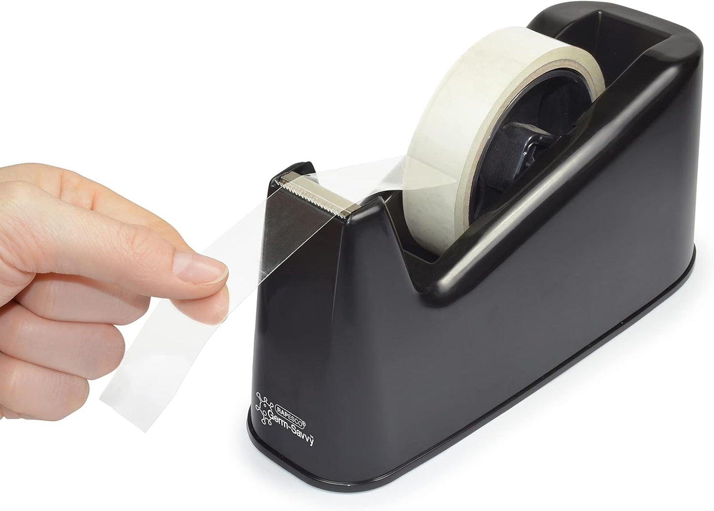 Rapesco RPTD500B Germ-Savvy Antibacterial, 500 Heavy Duty Tape Dispenser