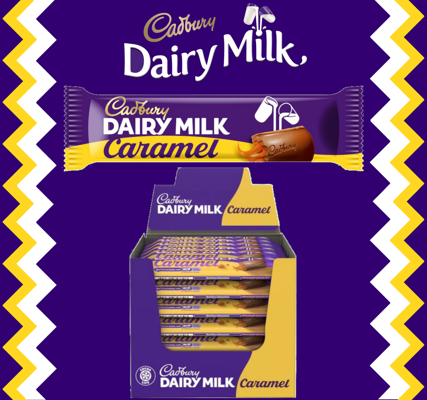 Cadbury Dairy Milk Caramel Chocolate Bar, 45g
