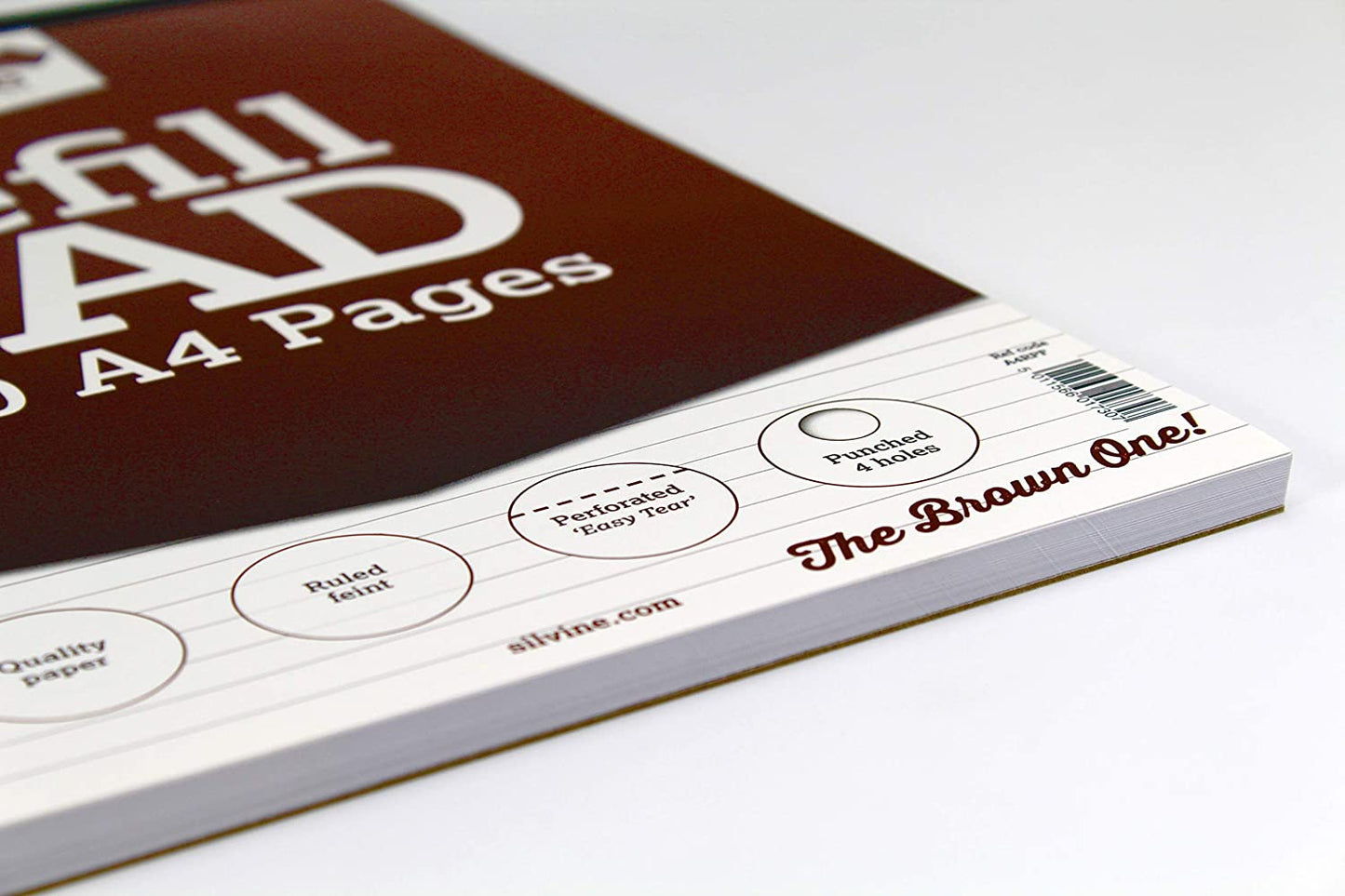 Silvine Brown Cover (Ruled) A4 Refill Pad