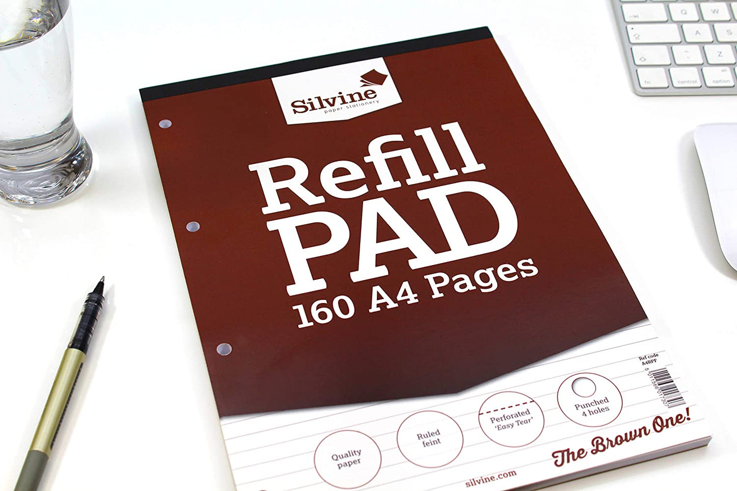 Silvine Brown Cover (Ruled) A4 Refill Pad