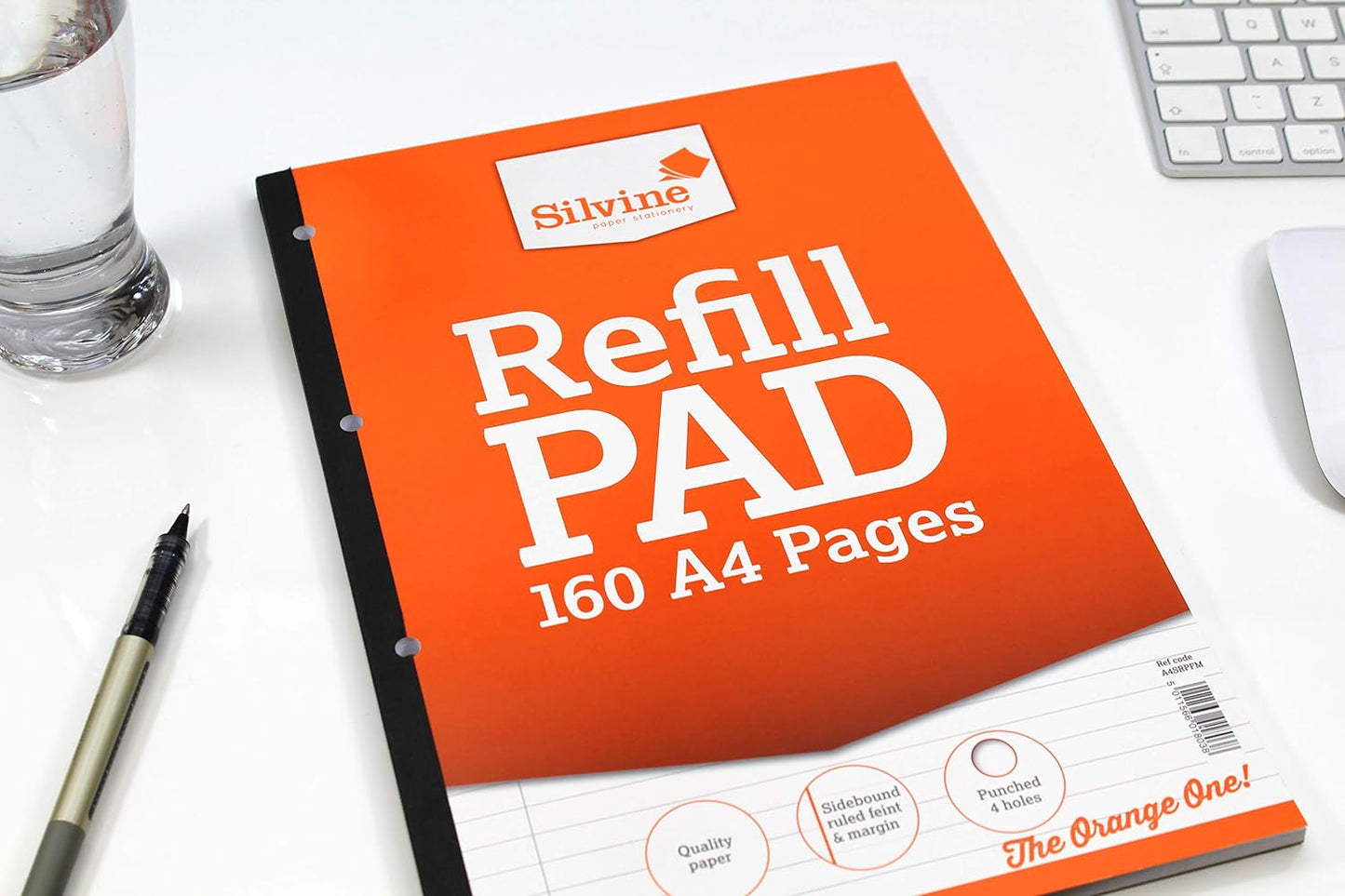 Silvine Orange Cover (Ruled, Sidebound) A4 Refill Pad