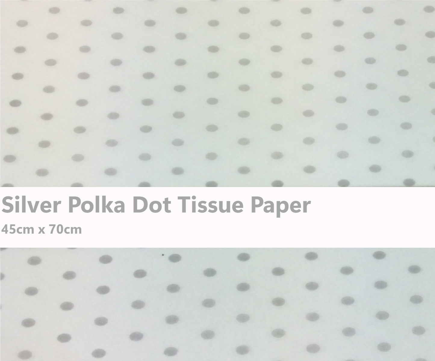 Silver Polka Dot Tissue Paper