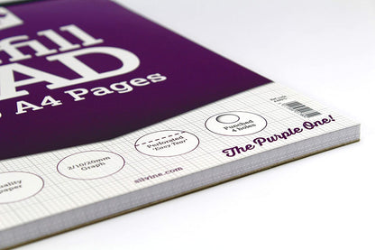 Silvine Purple Cover (Graph) A4 Refill Pad